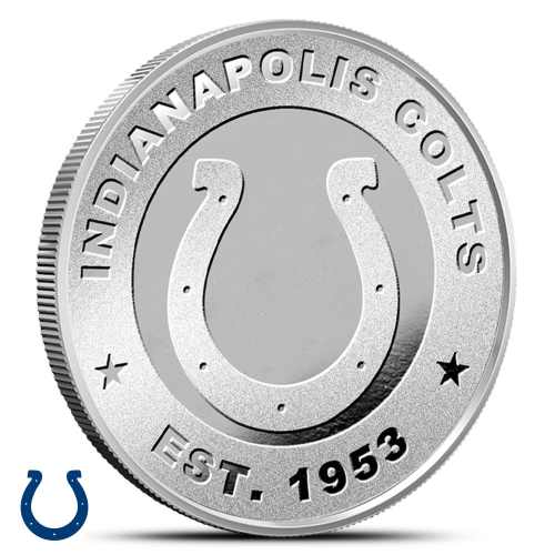 1 oz NFL Indianapolis Colts Silver Round (BU)
