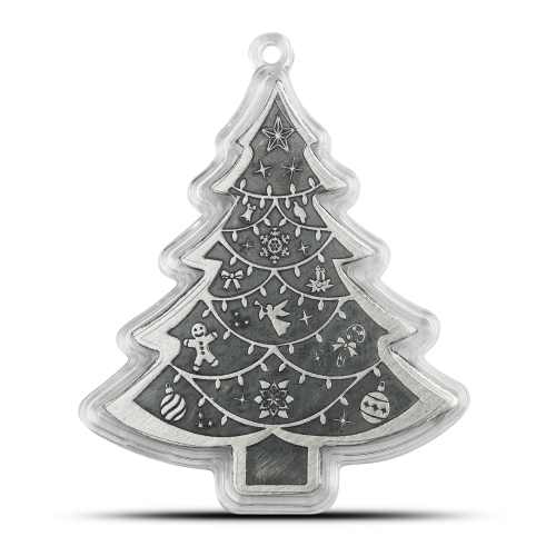 1/2 oz Tree Shaped Silver Bar (Ornament Capsule)