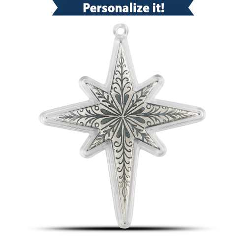 1/2 oz Engravable Star Shaped Silver Bar (Ornament Capsule)