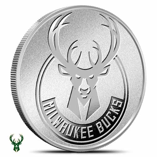 1 oz NBA Milwaukee Bucks Silver Round (BU)