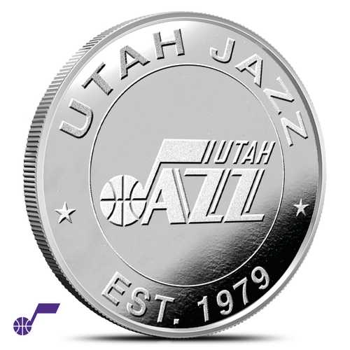 1 oz NBA Utah Jazz Silver Round (BU)