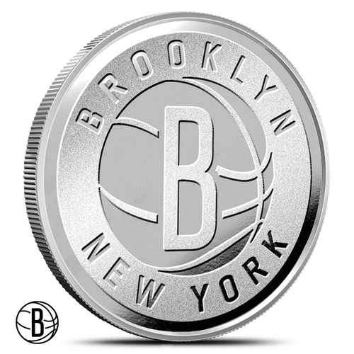 1 oz NBA Brooklyn Nets Silver Round (BU)
