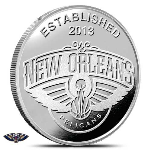 1 oz NBA New Orleans Pelicans Silver Round (BU)