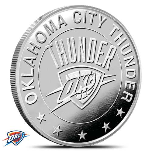 1 oz NBA Oklahoma City Thunder Silver Round (BU)