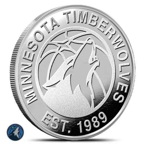 1 oz NBA Minnesota Timberwolves Silver Round (BU)