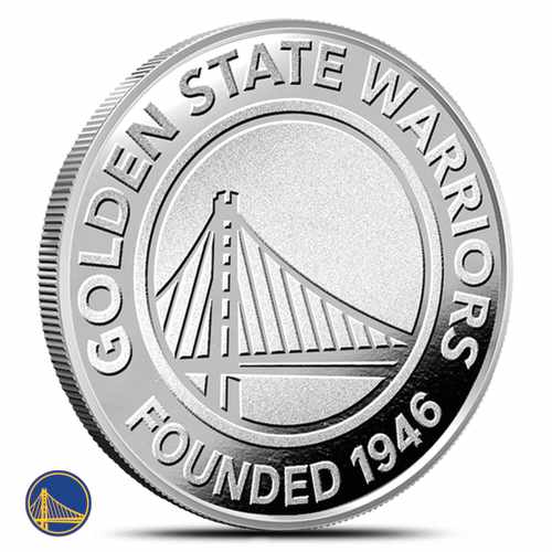 1 oz NBA Golden State Warriors Silver Round (BU)