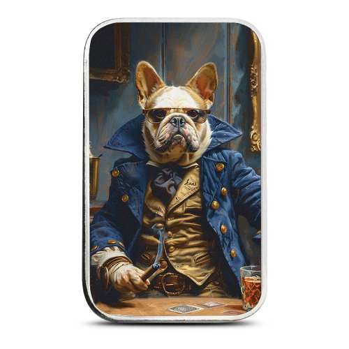 1 oz Colorized The Holy Land Mint Silver Don Human Dog Bar