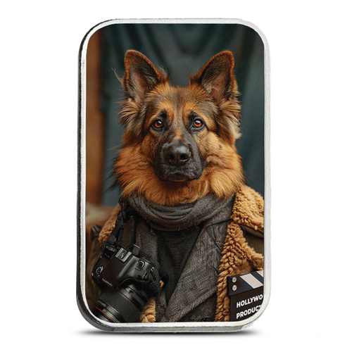 1 oz Colorized The Holy Land Mint Silver Bruno Human Dog Bar