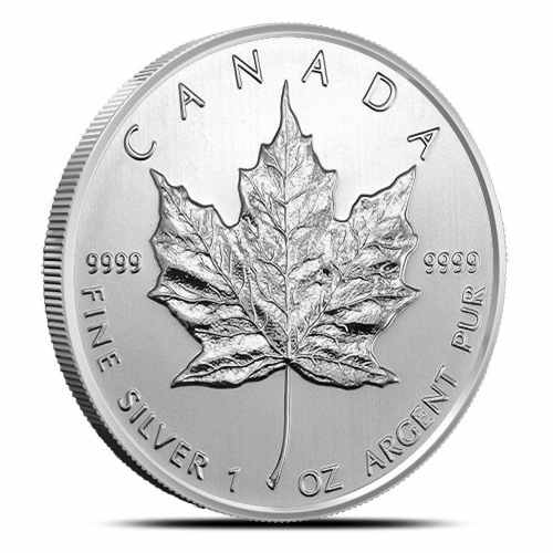 1 oz Canadian Silver Maple Leaf Coin (Random Year)