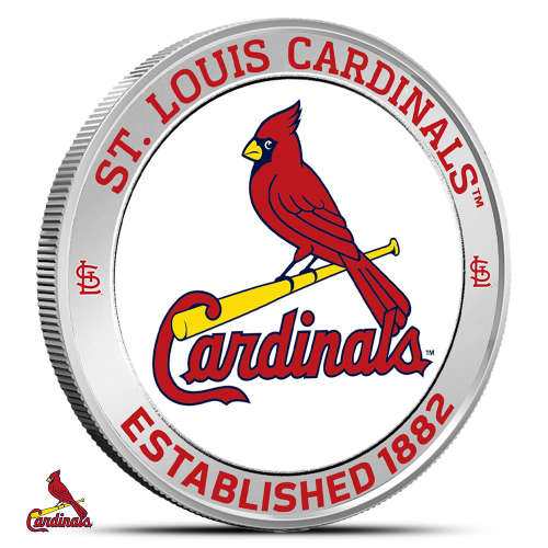 1 oz Colorized MLB St. Louis Cardinals Silver Round (BU)