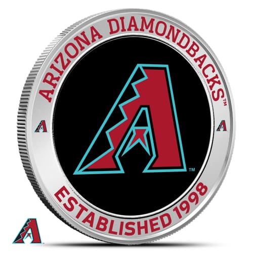 1 oz Colorized MLB Arizona Diamondbacks Silver Round (BU)