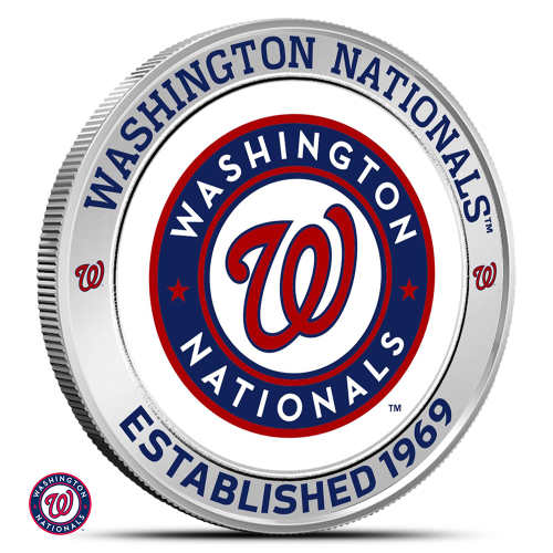 1 oz Colorized MLB Washington Nationals Silver Round (BU)