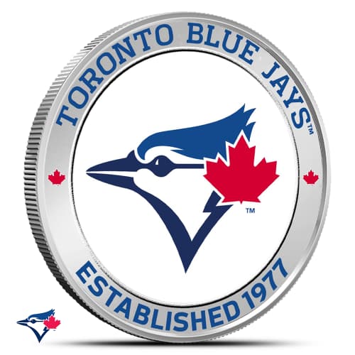 1 oz Colorized MLB Toronto Blue Jays Silver Round (BU)