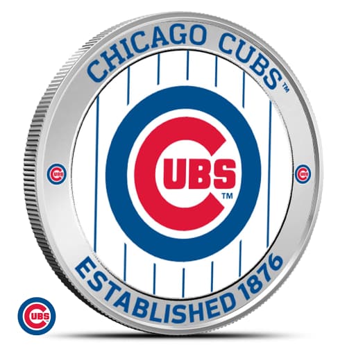 1 oz Colorized MLB Chicago Cubs Silver Round (BU)