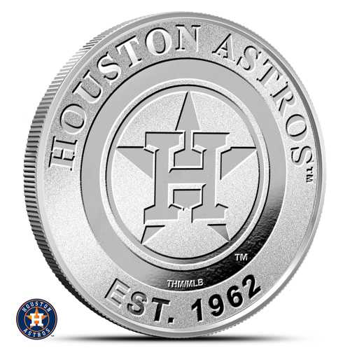 1 oz MLB Houston Astros Silver Round (BU)