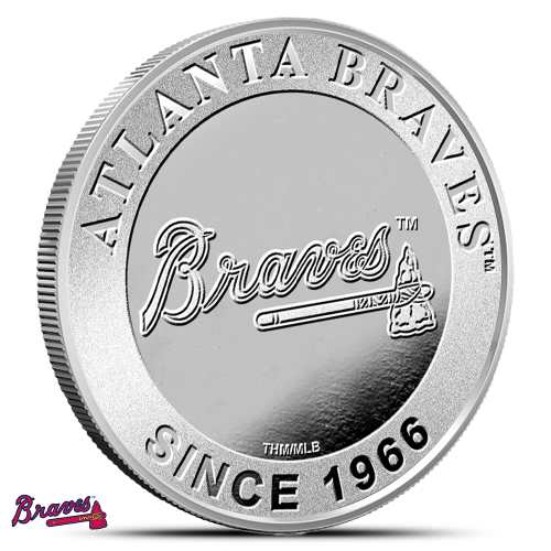 1 oz MLB Atlanta Braves Silver Round (BU)