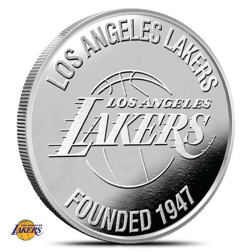 1 oz NBA Los Angeles Lakers Silver Round (BU)