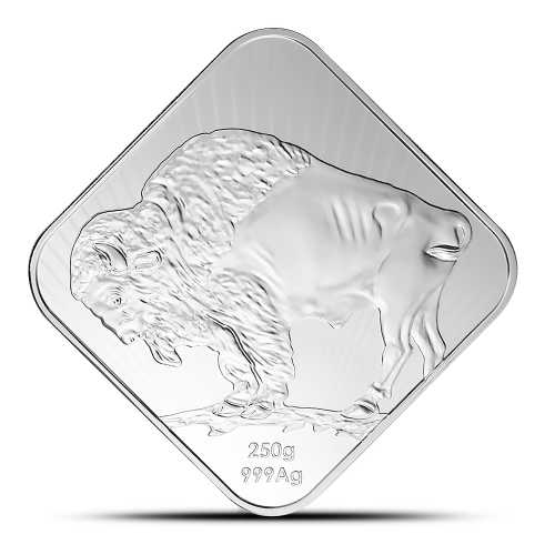 250 Gram Sunshine America250 Buffalo Square Silver Bar (New)