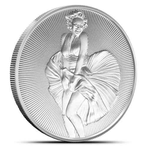 1 oz Marilyn Monroe Silver Round (New wCoA)