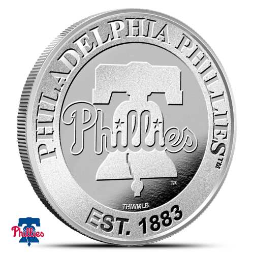 1 oz MLB Philadelphia Phillies Silver Round (BU)