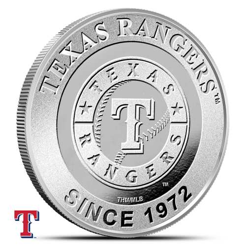 1 oz MLB Texas Rangers Silver Round (BU)
