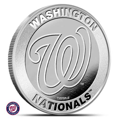 1 oz MLB Washington Nationals Silver Round (BU)