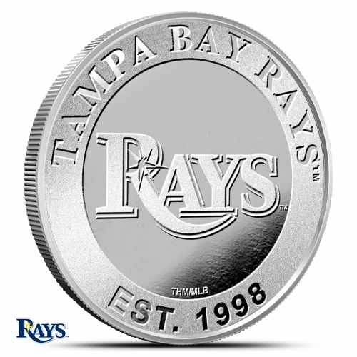 1 oz MLB Tampa Bay Rays Silver Round (BU)