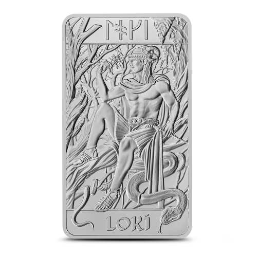 10 oz The Royal Mint Norse Gods Loki Silver Bar (New)