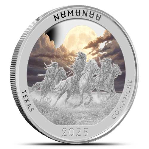 2025 1 oz Colorized Native America the Beautiful Texas Silver Coin (Box + CoA)