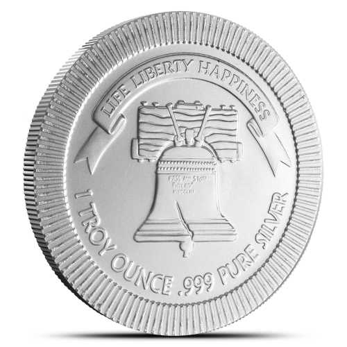 1 oz SilverTowne Liberty Bell Stackable Silver Round (New)