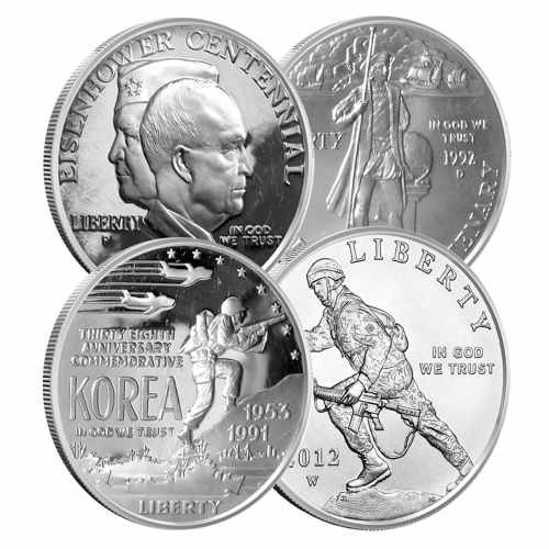 $1 US Mint Commemorative Silver Coin (Varied Condition)