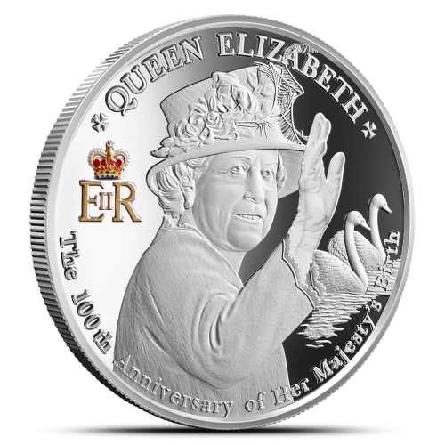 2026 1 oz Proof Niue Silver Queen Elizabeth 100th Anniversary of Her Majesty's Birth Coin (Box + CoA)