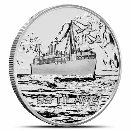 1/2 oz S.S. Tilawa Shipwreck Silver Voyage Round (New)