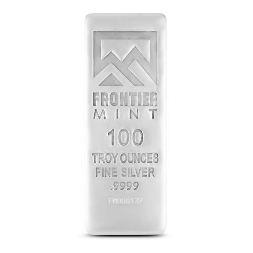 100 oz Frontier Mint Silver Bar (New w CoA)