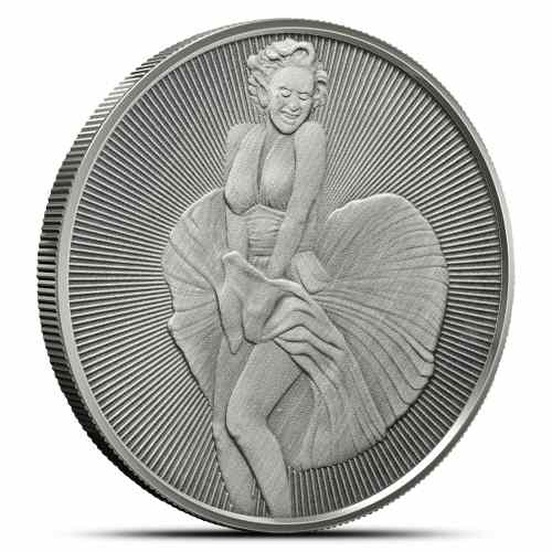 1 oz Antique Marilyn Monroe Silver Round (New wCoA)