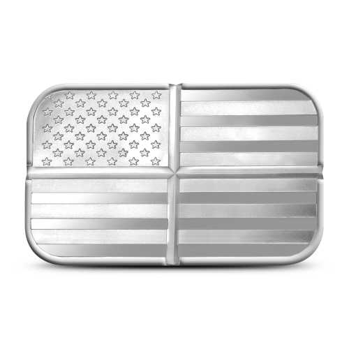 1 oz SilverTowne Divisible American Flag Silver Bar (New)