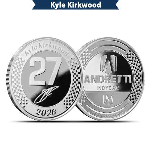 2026 1 oz Andretti IndyCar Kyle Kirkwood Silver Round (New)