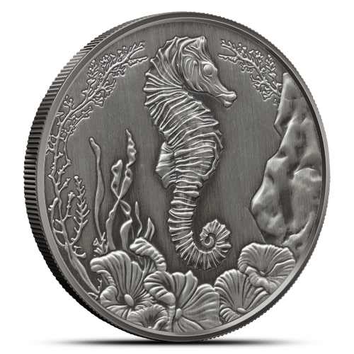 2025 1 oz Antique Samoa Silver Seahorse Coin