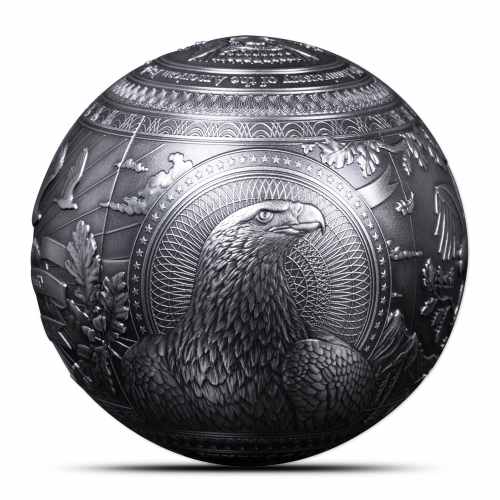 2026 1 Kilo Barbados 40th Anniversary American Eagle Spherical Silver Coin (Box + CoA)
