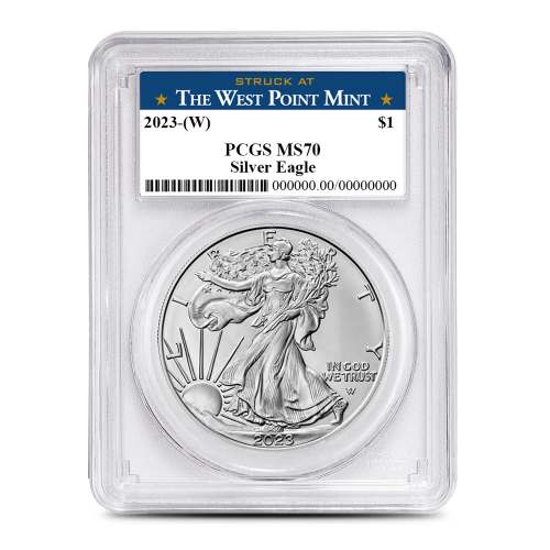 2023 (W) 1 oz American Silver Eagle Coin PCGS MS70 (West Point Label)