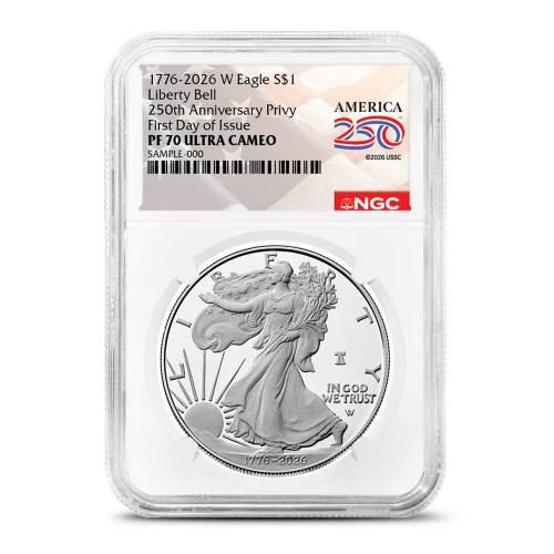 2026-W 1 oz Proof American Silver Eagle Coin NGC PF70 UCAM FDOI