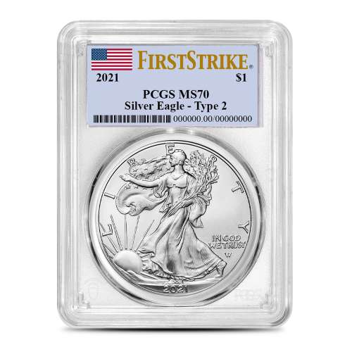 2021 1 oz American Silver Eagle Coin PCGS MS70 FS (Type 2)