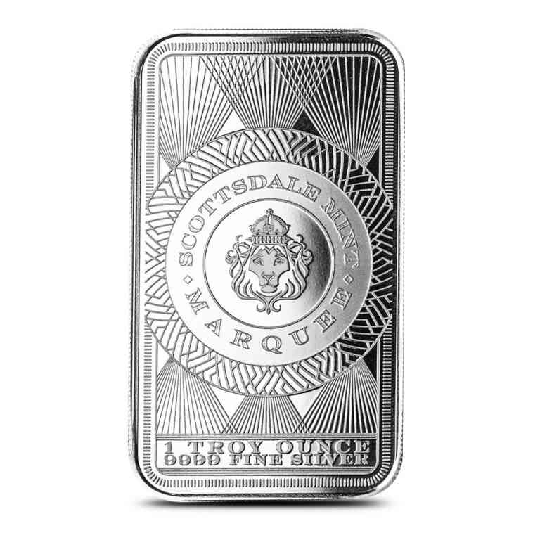1 oz Scottsdale Mint Marquee Peacock Silver Bar