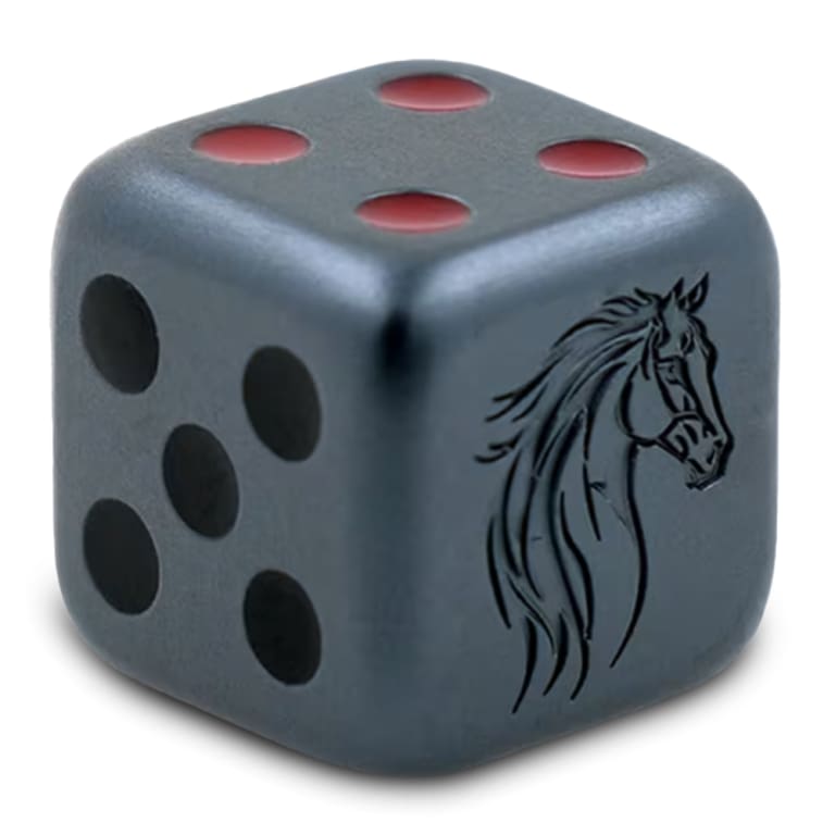 2026 1 oz Black Antique Fiji Silver Year of the Horse Dice Coin (Box + CoA)