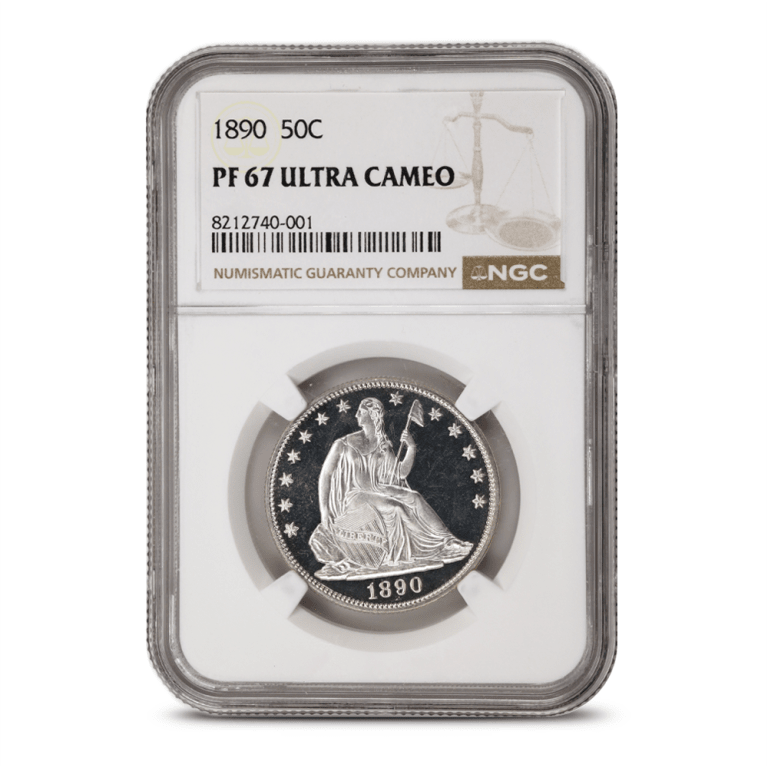 1890 Seated Liberty Half Dollar NGC PF67 UCAM