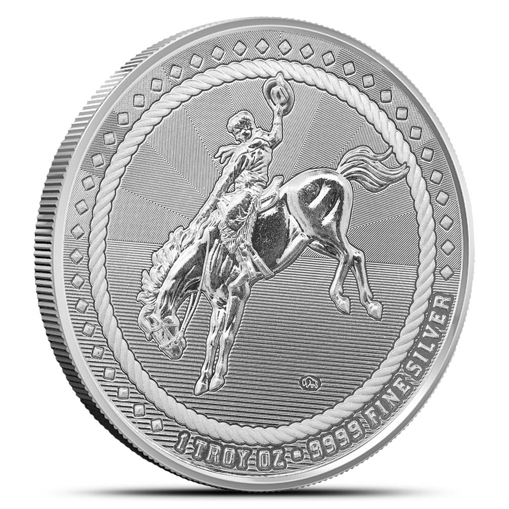 1 oz Scottsdale Mint Cowboy with Buffalo Privy Silver Round l JM