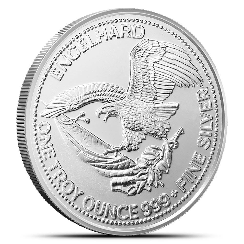 1985 1 oz Engelhard Prospector Silver Round (Eagle Reverse) l JM