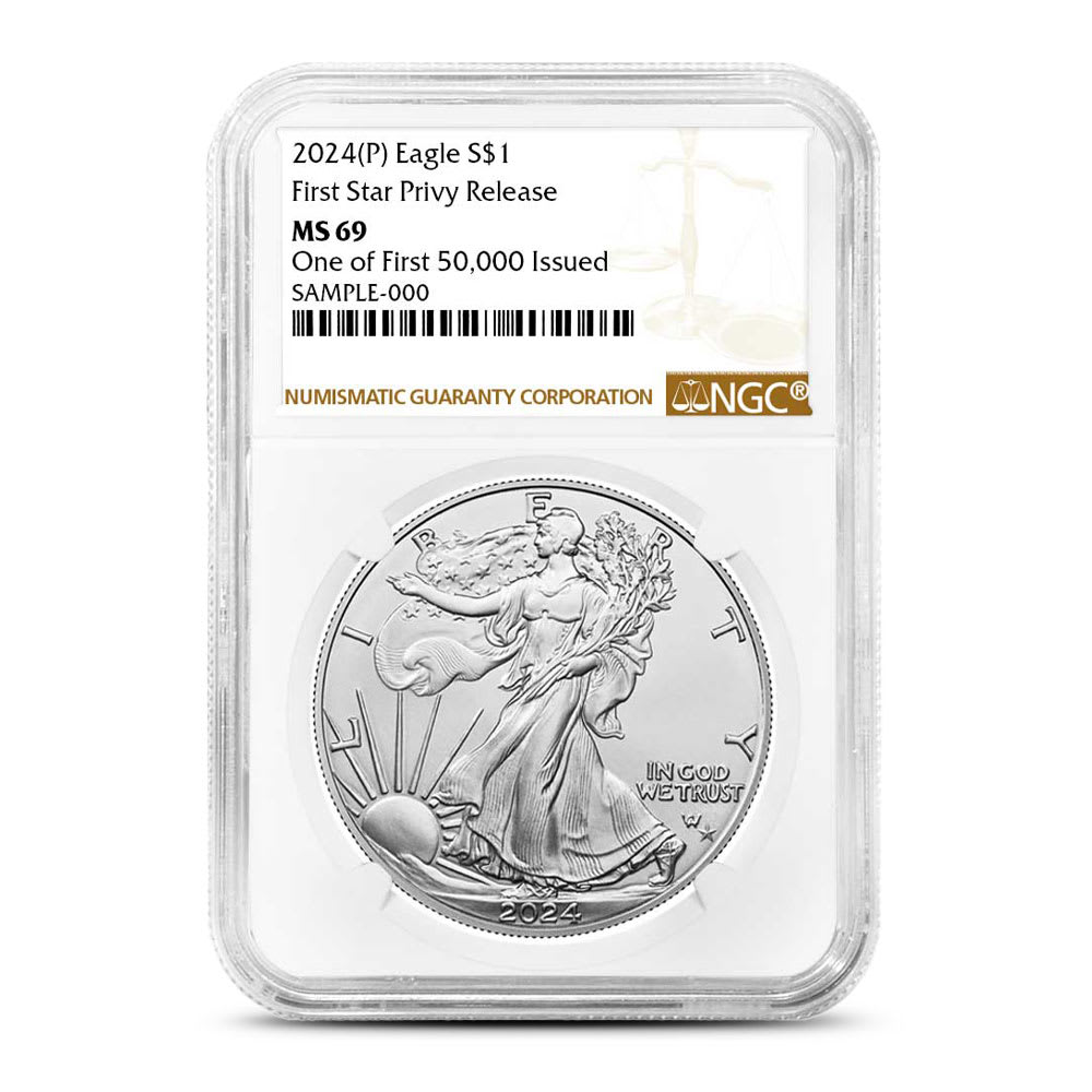 2024 (P) 1 oz Star Privy American Silver Eagle Coin NGC MS69 l JM