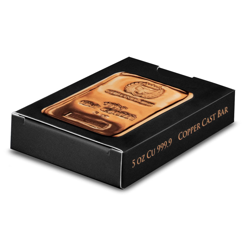 5 oz Germania Mint Cast Copper Bar (New) l JM Bullion™