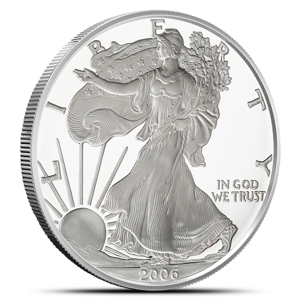 2006年 アメリカン・イーグル 1オンス銀貨 プルーフ（Wミントマーク付） 2006-W 1 oz Proof American Silver Eagle Coin l JM Bullion™
